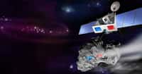 Une vue d'artiste de Rosetta observant Tchouri. © Atelier de Création Multimédia (ACM) du Cnes